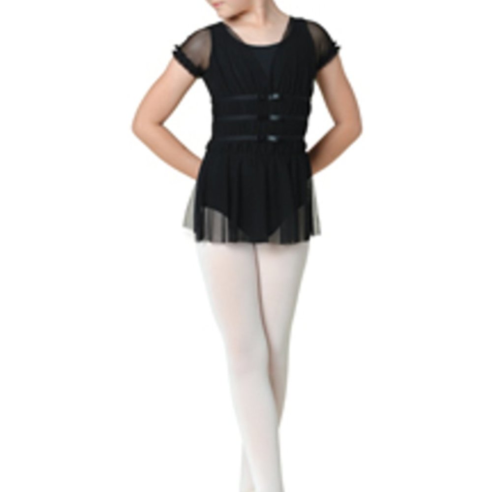 Dance Leotard Dress New 2-4 4-6 6-7 8-10 12-14 Blue Black Ballet Dance Costume - Picture 2 of 8